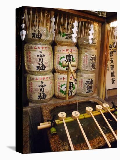 Ablution Ladles at the Entrance of a Shinto Shrine, Kyoto, Japan, Asia-null-Premier Image Canvas