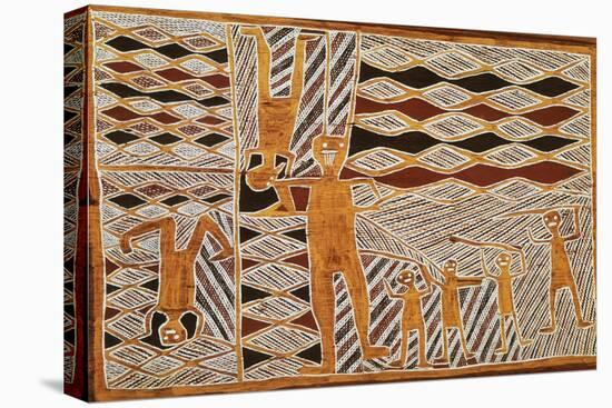 Aboriginal Bark Painting of Ritual Dance, from Yrrkala, Australia-null-Premier Image Canvas