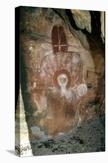 Aboriginal cave painting of a Wandjina-null-Premier Image Canvas