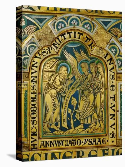 Abraham and the Three Angels, Verdun Altar, Begun 1181, Enamel-Nicholas of Verdun-Premier Image Canvas