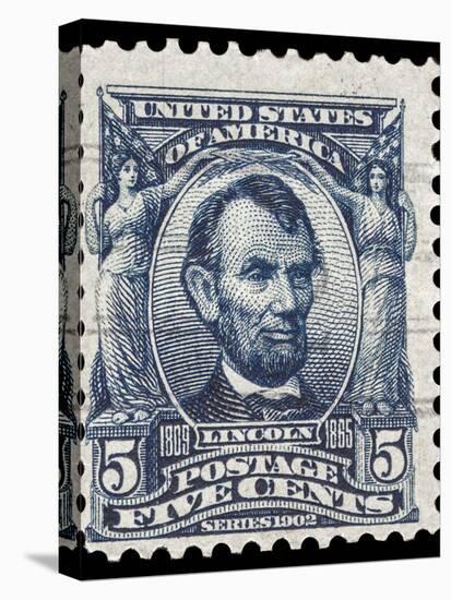 Abraham Lincoln on a USA Postage Stamp-fotomy-Premier Image Canvas