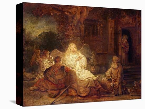 Abraham Receives the Three Angels-Rembrandt van Rijn-Premier Image Canvas