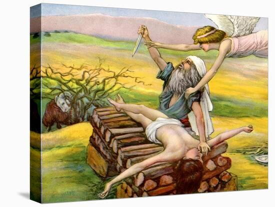 Abraham 's sacrifice of Isaac - - Bible-James Jacques Joseph Tissot-Premier Image Canvas