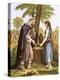 Abraham's Servant and Rebekah-English-Premier Image Canvas