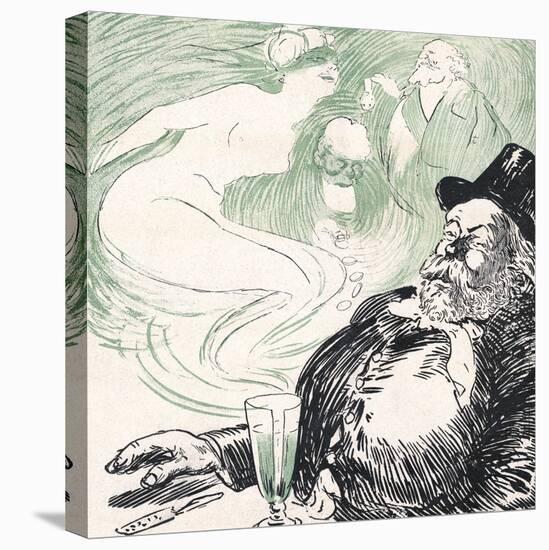 Absinthe Equals Fame, Money, Women-null-Stretched Canvas