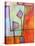 Abstract Art Window Dressing Tangerine Orange-Blenda Tyvoll-Stretched Canvas