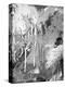 Abstract Black And White Ink Painting On Grunge Paper Texture - Artistic Stylish Background-run4it-Stretched Canvas