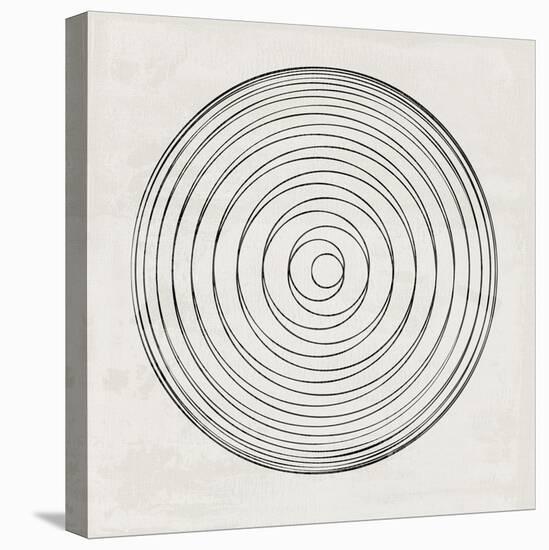 Abstract Black Circular Lines-Eline Isaksen-Stretched Canvas