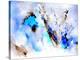 Abstract Blue 236874-Pol Ledent-Stretched Canvas