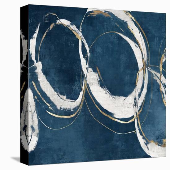 Abstract Blue Circles II-Emma Peal-Stretched Canvas