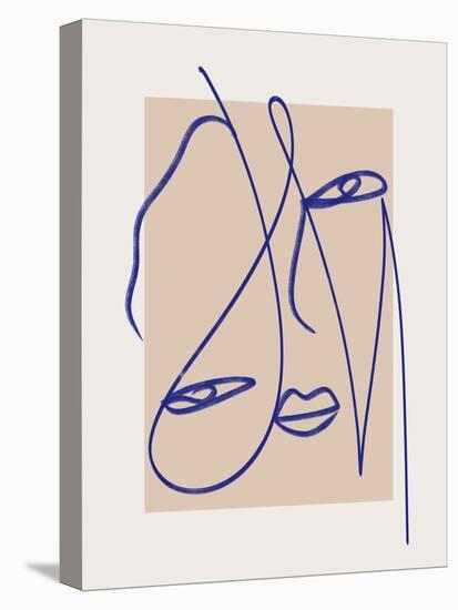 Abstract Blue Line Art-Little Dean-Premier Image Canvas