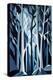 Abstract Blue Trees-Lea Faucher-Stretched Canvas