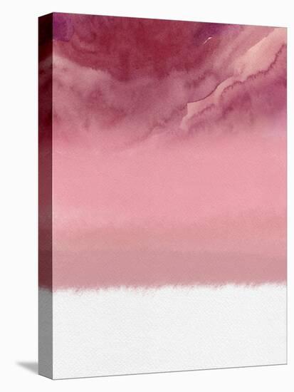 Abstract Blush Pink Watercolor-Hallie Clausen-Stretched Canvas
