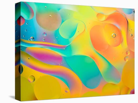 Abstract Colorful Background, Oil Drops on Water-Abstract Oil Work-Premier Image Canvas