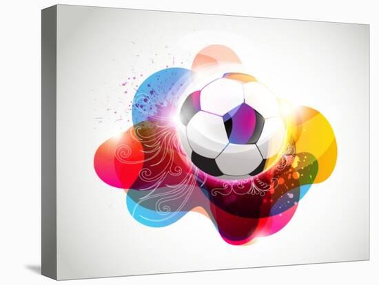 Abstract Colorful Football Banner-Slamer-Stretched Canvas