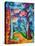 Abstract Colorful Landscape PoP Art-Megan Aroon Duncanson-Stretched Canvas