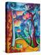 Abstract Colorful Landscape PoP Art-Megan Aroon Duncanson-Stretched Canvas