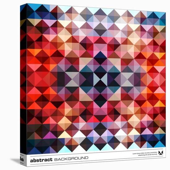 Abstract Colorful Triangles-adistock-Stretched Canvas