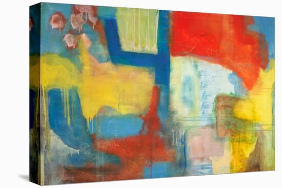 Abstract Expressionist in Red, Yellow and Blue-English School-Premier Image Canvas