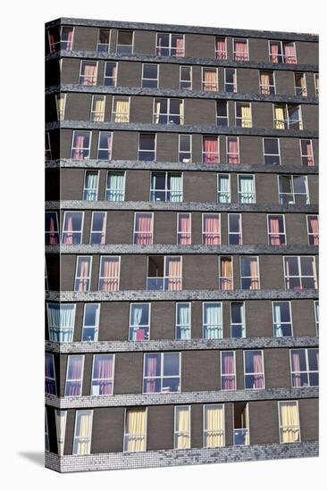 Abstract Exterior Facade of Student Residential High-Rise De Uithof Campus Netherlands-Julian Castle-Stretched Canvas