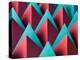 Abstract Geometrical Background with Colorful Paper Pyramids. Selective Focus-Abstract Oil Work-Premier Image Canvas