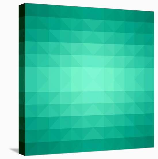 Abstract Green Triangle Background-epic44-Stretched Canvas