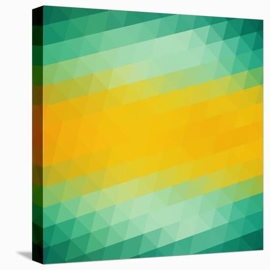 Abstract Green Yellow Triangle Background-epic44-Stretched Canvas
