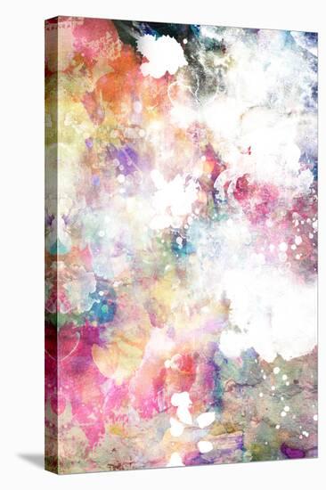 Abstract Grunge Texture With Watercolor Paint Splatter-run4it-Stretched Canvas