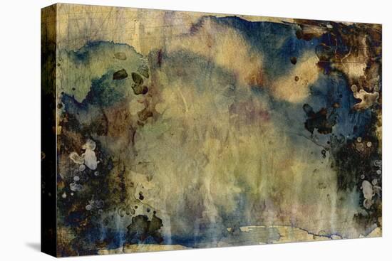 Abstract Hand Painted Watercolor Background on Grunge Paper Texture-run4it-Stretched Canvas