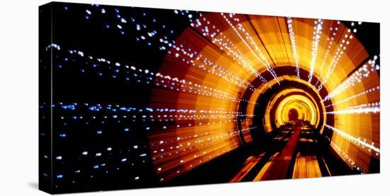 Abstract light patterns from moving train, The Bund Tourist Tunnel, Shanghai Province, Shanghai...-Panoramic Images-Premier Image Canvas