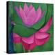 Abstract Lotus Flower-Elena Ray-Stretched Canvas