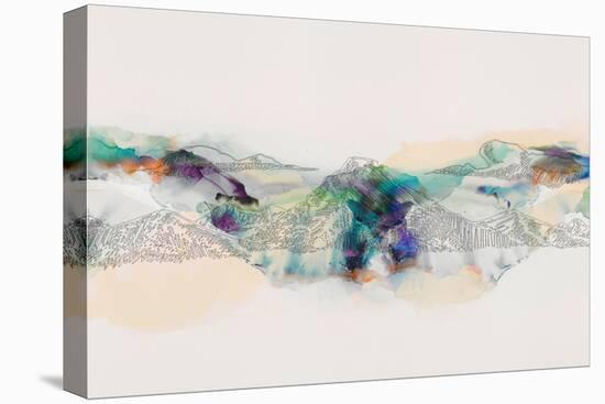 Abstract Mountain Range-Sisa Jasper-Stretched Canvas