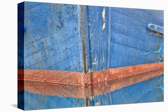 Abstract of Fishing Boat Bow Reflecting in Water, Hoonah, Alaska, USA-Jaynes Gallery-Premier Image Canvas