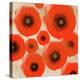 Abstract Red swhirls-Yashna-Stretched Canvas