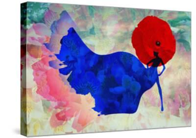 navy blue dress with red flowers