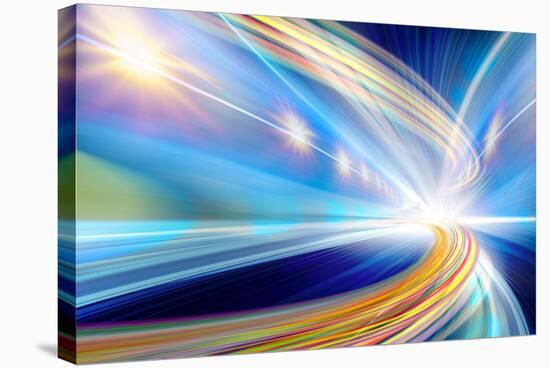 Abstract Speed Motion In Urban Highway Road Tunnel-Fotomak-Stretched Canvas