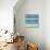 Abstract Stripes Blue-Danhui Nai-Stretched Canvas displayed on a wall