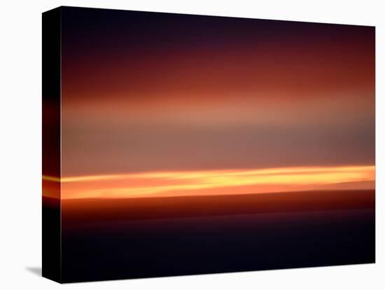 Abstract Sunset-Savanah Plank-Stretched Canvas