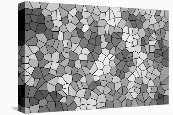 Abstract Texture of a Gray Mosaic-malven-Stretched Canvas