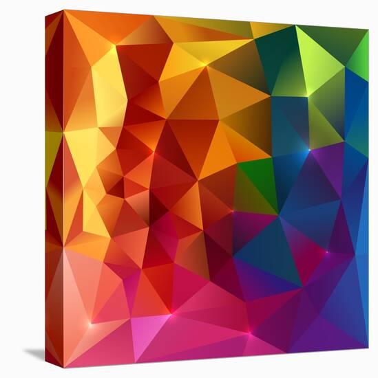 Abstract Triangles Colorful Background-art_of_sun-Stretched Canvas