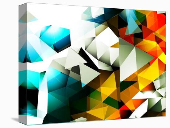 Abstract Triangular Background-VolsKinvols-Stretched Canvas