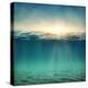 Abstract Underwater Background with Sunbeams-egal-Premier Image Canvas