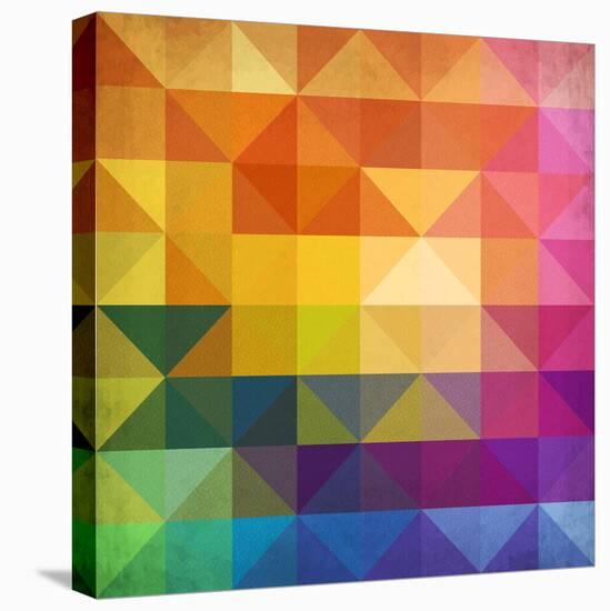 Abstract Vibrant Triangles-art_of_sun-Stretched Canvas