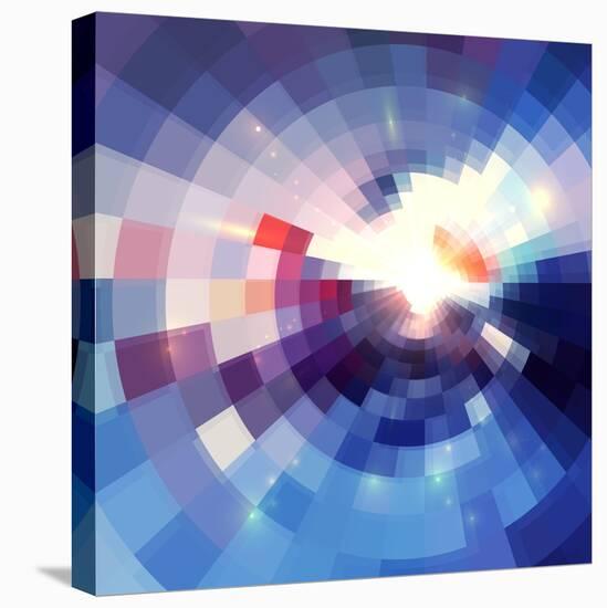 Abstract Violet Shining Circle Tunnel Background-art_of_sun-Stretched Canvas