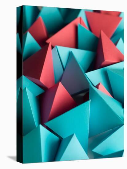 Abstract Wallpaper Consisting of Multicolored Pyramids-Abstract Oil Work-Premier Image Canvas
