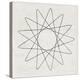 Abstract White Geometric Triangles-Eline Isaksen-Stretched Canvas