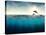 Abstract with Dolphins in Ocean-Elena Schweitzer-Premier Image Canvas