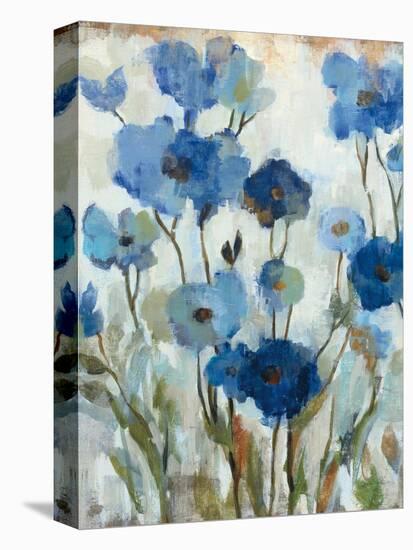 Abstracted Floral in Blue II-Silvia Vassileva-Stretched Canvas