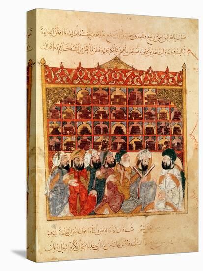 Abu Zayd in the Library at Basra, from "The Maqamat" by Al-Hariri-null-Premier Image Canvas