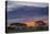 Acacia trees silhouetted at sunset, Serengeti National Park, Tanzania, Africa-Adam Jones-Premier Image Canvas